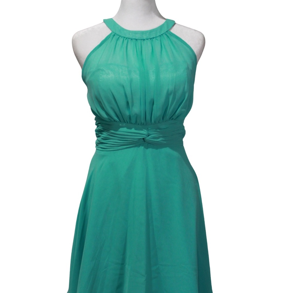 Chic Strapless Teal Dress